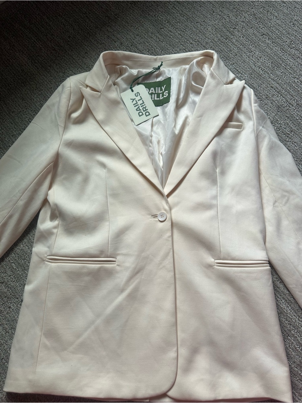 Daily Drills Cream Blazer